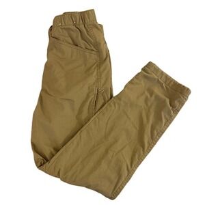 Uniqlo Heattech Thermal Pants Women Sm Tan Beige Elastic Waist Adjustable Belt